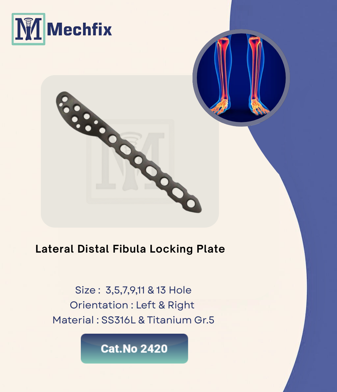 13 Lateral Distal Fibula Locking Plate