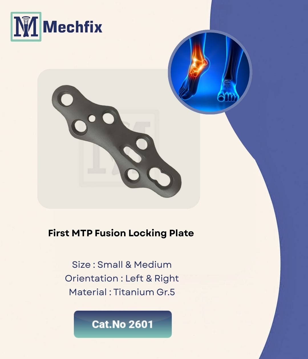 2 First MTP Fusion Locking Plate