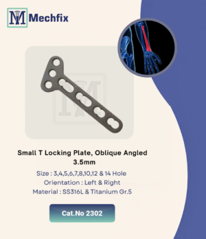small T locking Plate oblique angles 3.5mm