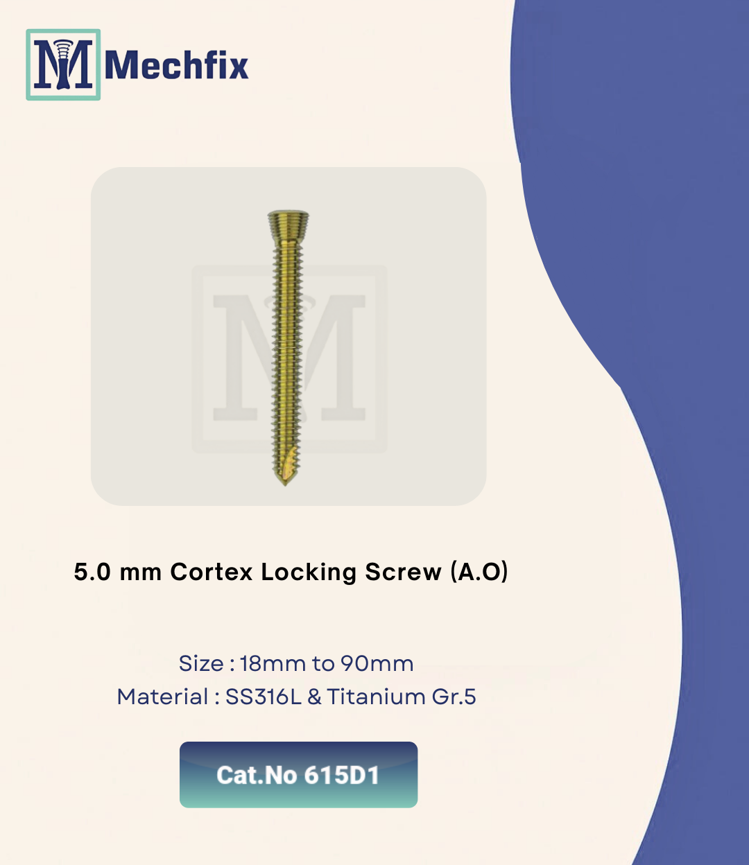3 5.0 mm Cortex Locking Screw